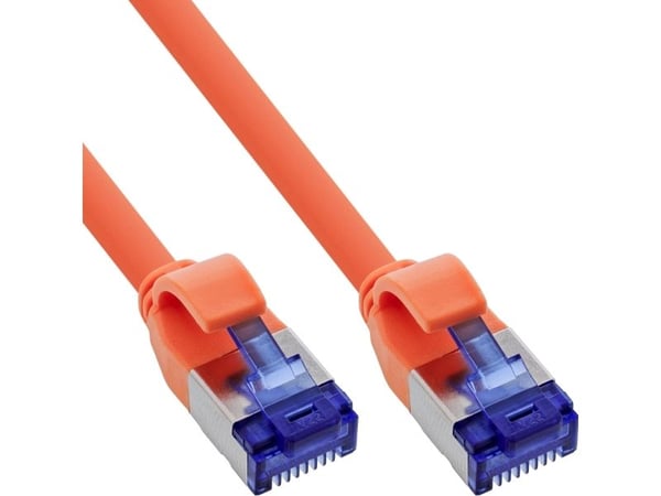 InLine Slim patchkabel Cat.6A S/FTP TPE (LSZH) fleksibel PoE oransje 1,5 m