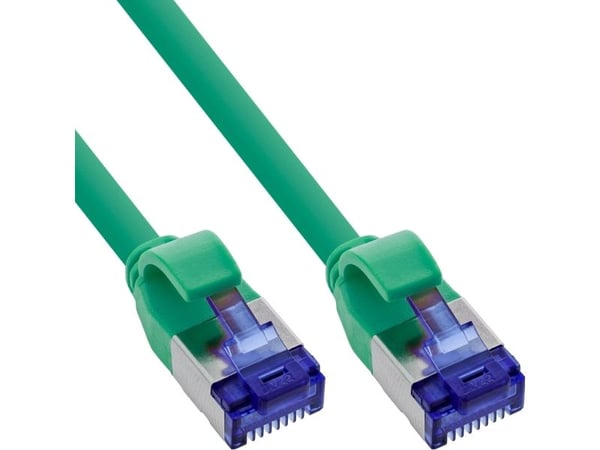 InLine Patchcord Slim Cat.6A S/FTP TPE (LSZH) fleksibel PoE grønn 20m (74920G)
