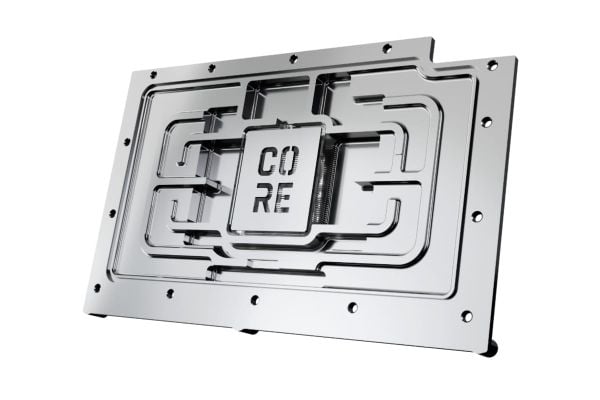 Alphacool 10259, Bakplate, Aluminium, Krom, Kobber, Svart, Krom, 3-Pin JST, 1/4", 60 °C