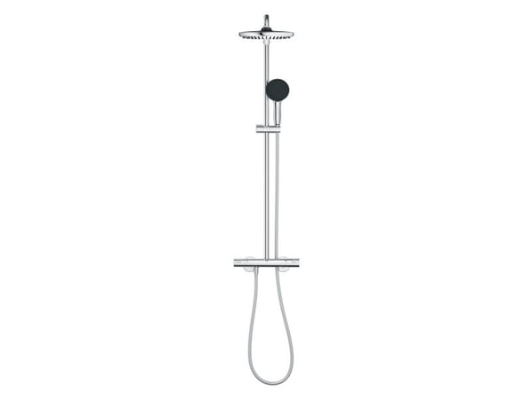 Grohe Vitalio Start System 250 Dusjsystem med termostat for veggmontering - Krom
