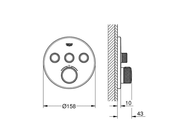 GROHE Grohtherm SmartControl, 1 styck
