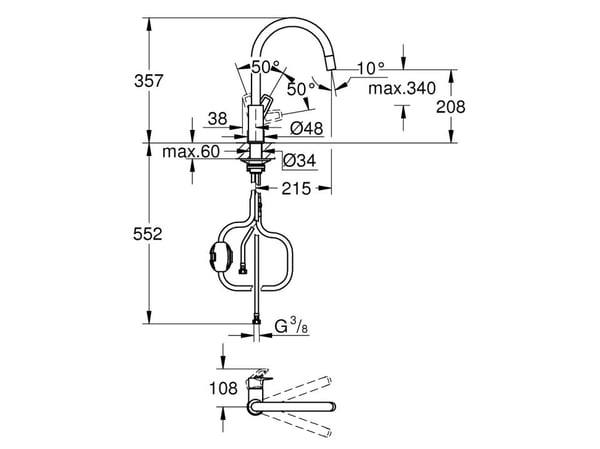 GROHE BauLoop, Kromfarget