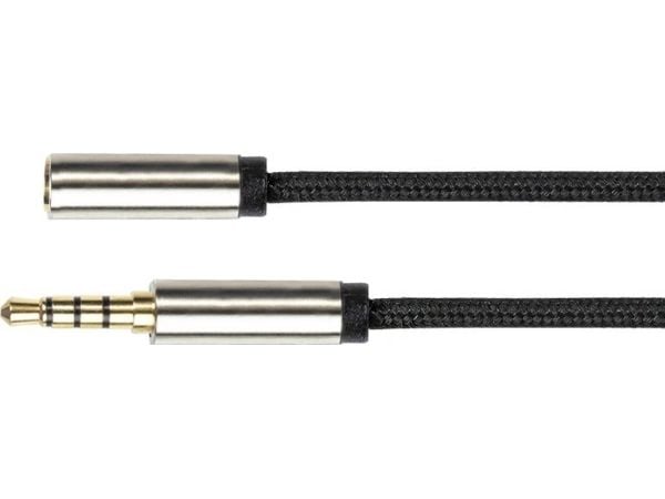 Python GC-M0237, 3,5 mm, hane, 3,5 mm, hona, 1 m, svart