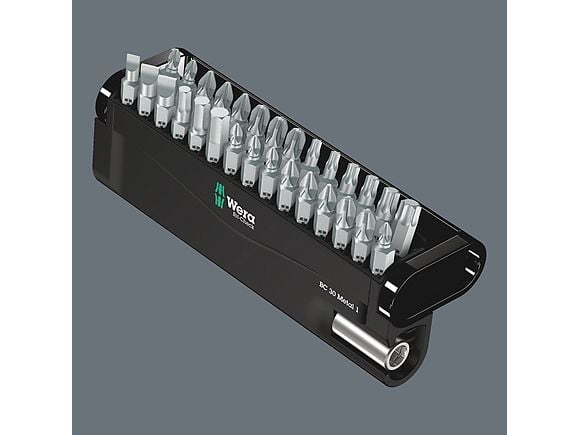 Wera 05057440001, 29 stykker, Philips, Pozidriv, Sporet, Torx Plus, 1/4", PH 1, PH 2, PH 3, PZ 1, PZ 2, PZ 3, TX10, TX15, TX20, TX25, TX30, TX40