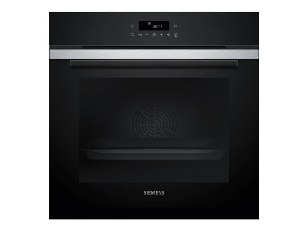 Siemens iQ300 HB271ABS3 - Ovn - innebygd - fordypning - bredde: 56 cm - dybde: 55 cm - høyde: 58.5 cm - med selvrens - Klasse A+ - rustfritt stål