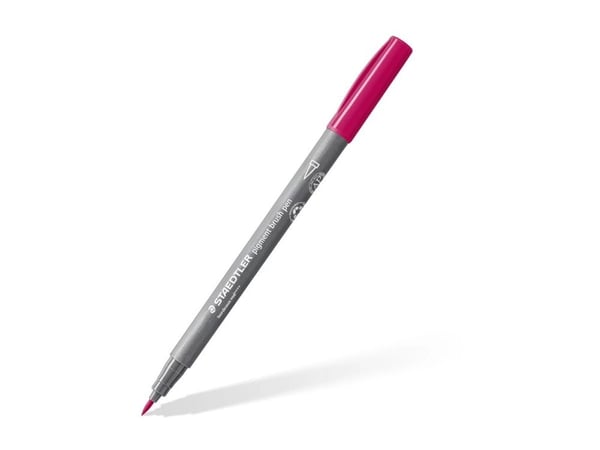 STAEDTLER 371 - Børstepenn - permanent - assorterte farger - vannbasert fargeblekk (en pakke 12)