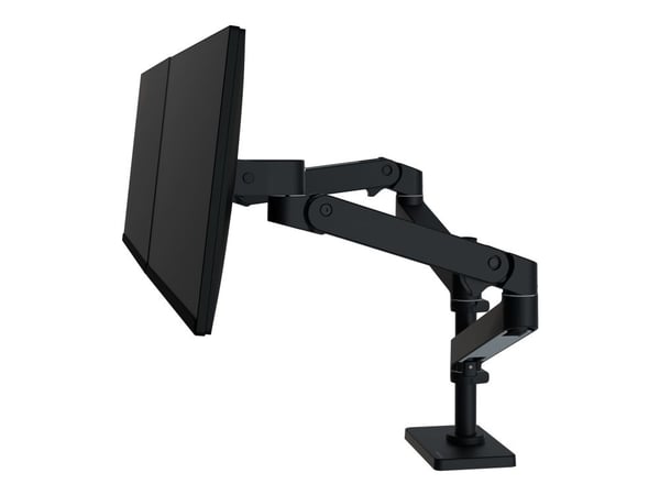 Ergotron LX Pro - Monteringssett (dobbel stablearm) - modulær - for 2 LCD-skjermer - aluminium - svart - skjermstørrelse: inntil 27" - skrivebordsm...