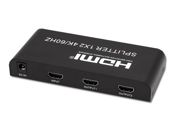 Qoltec - Video/lyd-splitter - active, high stability - 2 x HDMI - stasjonær - DC