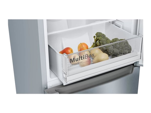 Bosch Serie | 2 KGN34NLEB - Kjøleskap/fryser - bunnfryser - bredde: 60 cm - dybde: 66 cm - høyde: 186 cm - 300 liter - Klasse E - rustfritt stål ut...