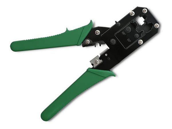 Qoltec - Krampeverktøy - wfor cutting, Ethernet cables, 8P, 6P, 4P - svart, grønn