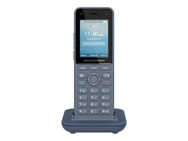 Grandstream WP836 - Trådløs VoIP-telefon - med Bluetooth-grensesnitt - IEEE 802.11a/b/g/n/ac/ax (Wi-Fi) - fireveis anropskapasitet - SIP - 3 linjer