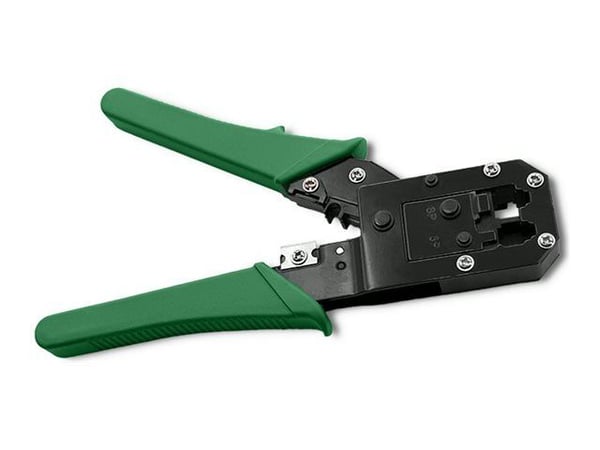 Qoltec - Krampeverktøy - wfor cutting, Ethernet cables, 8P, 6P, 4P - svart, grønn