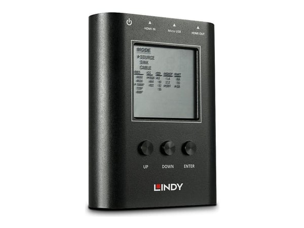 Lindy HDMI 2.0 18G Signal Analyser and Generator - HDMI test signal generator / analyzer