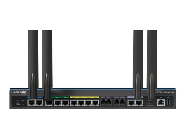 LANCOM 1936VAG-5G - Gateway - 1GbE, 5G - LTE - 5G - UMTS B1/B2/B4/B5/B8/B19/ LTE B1/B2/B3/B4/B5/B7/B8/B12/B13/B14/B17/B18/B19/B20/B25/B26/B28/B29/B...