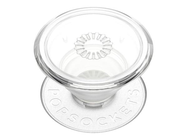 PopSockets PopGrip - Fingergrep/stativ for mobiltelefon - gjennomsiktig
