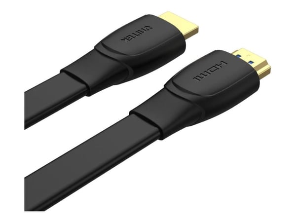 Unitek - High Speed - HDMI-kabel med Ethernet - HDMI hann til HDMI hann - 5 m - skjermet - svart - flat, 4K 60Hz støtte