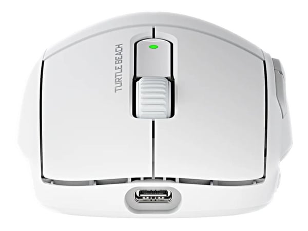 Turtle Beach Burst II Air - Mus - ergonomisk - optisk - 6 knapper - trådløs, kablet - 2.4 GHz, Bluetooth, USB-C - USB trådløs mottaker - hvit
