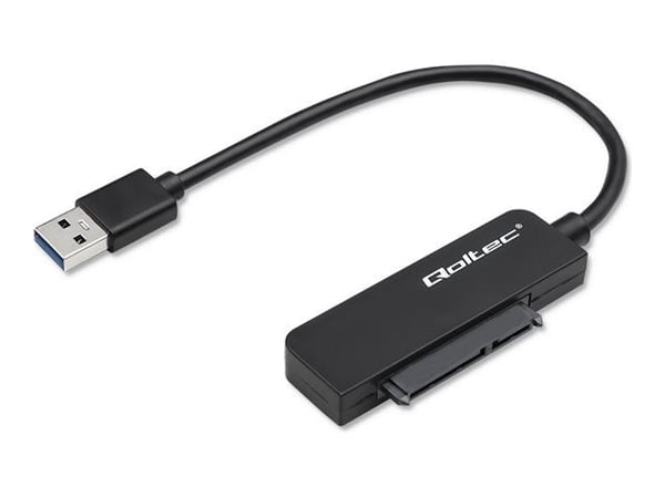 Qoltec - Grensesnittsadapter - 2.5" - SATA 3Gb/s - USB 3.0 - svart