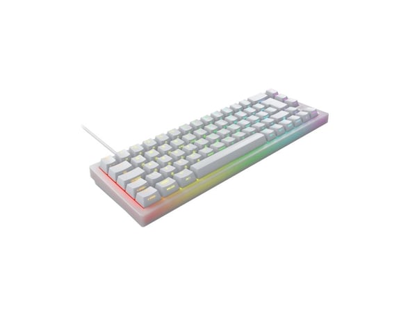 CHERRY XTRFY K5V2 - Tastatur - 65% - compact - belyst - QWERTY - USA - tastsvitsj: CHERRY MX2A Rød (hot-swappable) - hvit