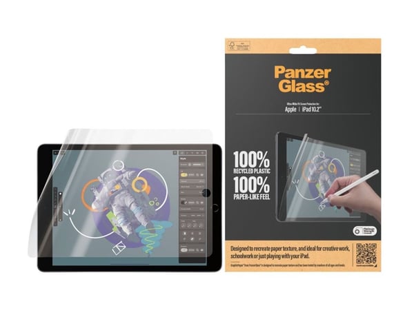 PanzerGlass - Skjermbeskyttelse for nettbrett - ultrabred passform - film - for Apple 10.2-inch iPad (7. generasjon, 8. generasjon, 9. generasjon)