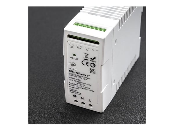 Qoltec Stable DIN Rail -virtalähde UPS-toiminnolla | 40W