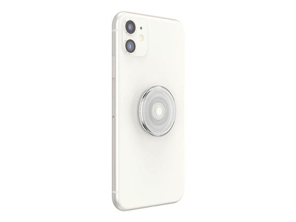 PopSockets PopGrip - Fingergrep/stativ for mobiltelefon - gjennomsiktig