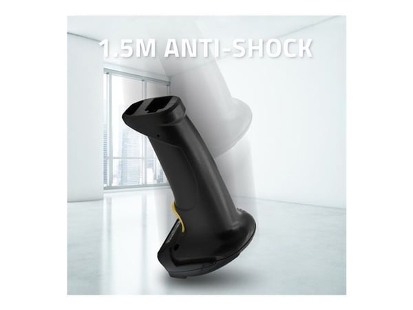 Qoltec 50853 Laser-viivakoodiskanneri 1D | 2D | Musta