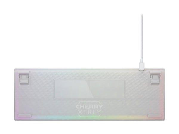 CHERRY XTRFY K5V2 - Tastatur - 65% - compact - belyst - QWERTY - USA - tastsvitsj: CHERRY MX2A Rød (hot-swappable) - hvit