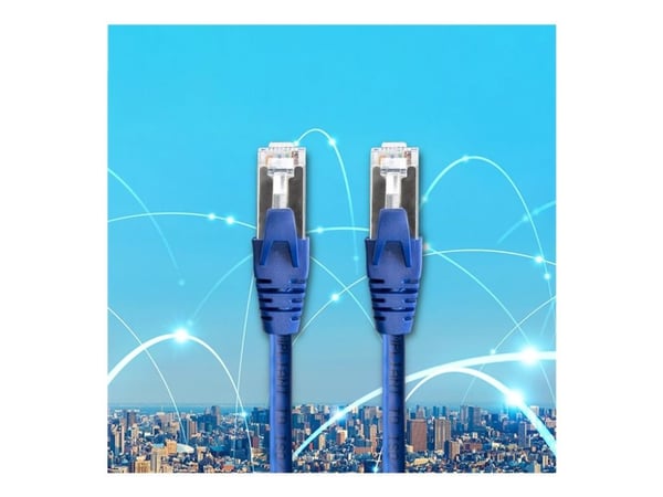 Qoltec - Koblingskabel - RJ-45 (hann) til RJ-45 (hann) - FTP - CAT 6 - uten hindringer - blå