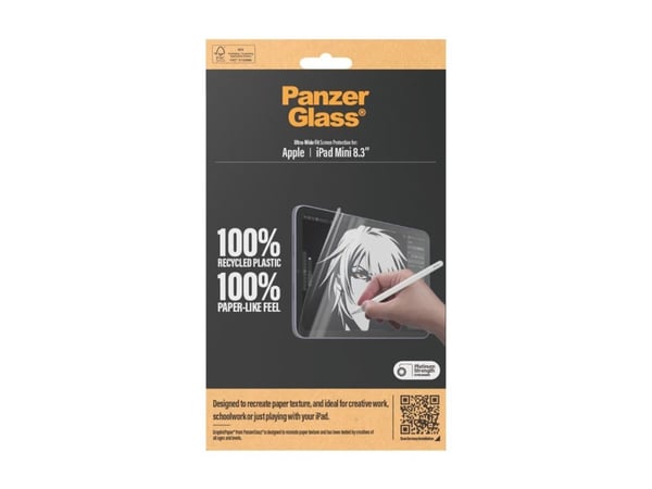 PanzerGlass - Skjermbeskyttelse for nettbrett - ultrabred passform - film - for Apple iPad mini (6. generasjon)