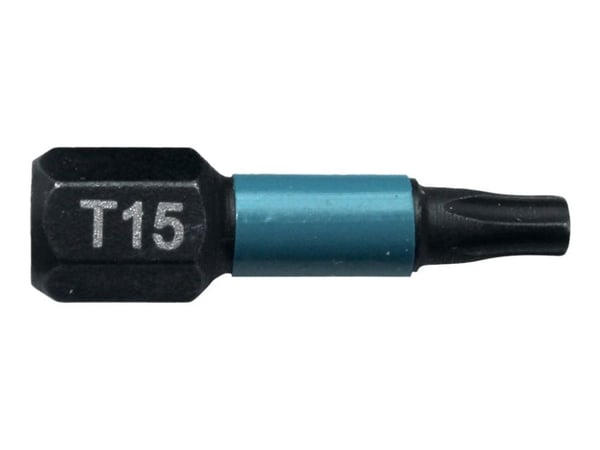 Makita Impact Black - Impact screwdriver bit - 2 deler - torx - T15 - heksagonal - lengde: 25 mm
