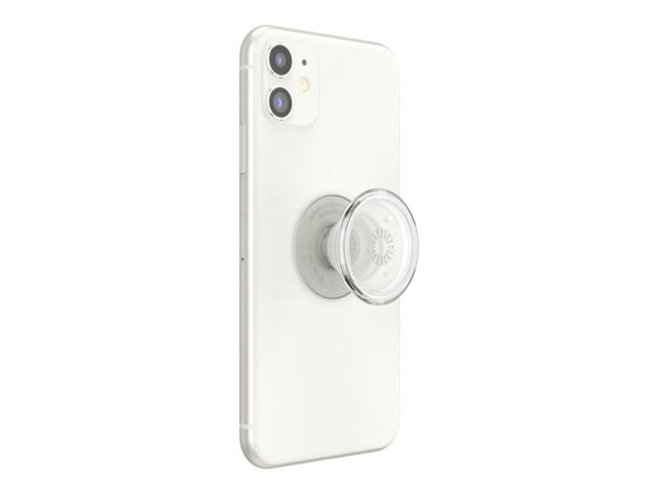 PopSockets PopGrip - Fingergrep/stativ for mobiltelefon - gjennomsiktig