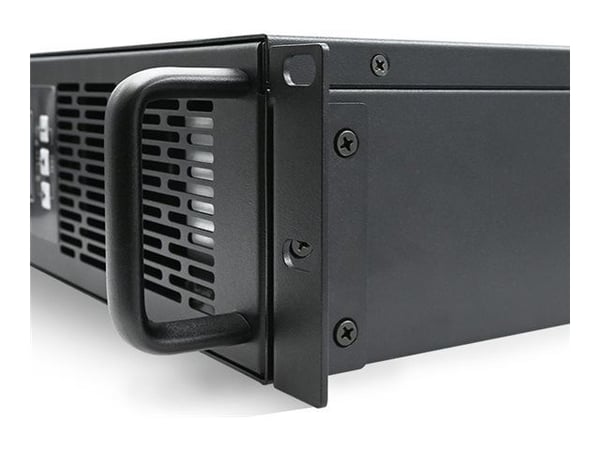 Qoltec - UPS (kan monteres i rack) - power factor 1.0, LCD, EPO, on-line - AC 110-300 V - 1000 watt - 1000 VA - 7 Ah - RS-232, USB - utgangskontakt...