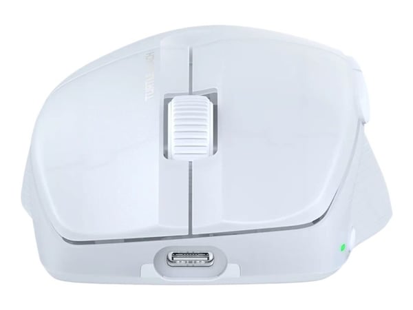 Turtle Beach Pure Air - Mus - ergonomisk - optisk - trådløs, kablet - Bluetooth, 2.4 GHz, USB-C - USB trådløs mottaker - hvit