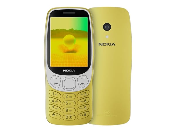 Nokia 3210 - 4G-ominaisuuspuhelin - dual-SIM - RAM 64 MB / Sisäinen muisti 128 MB - microSD-korttipaikka - takakamera 2 MP - Y2K-kultainen väri