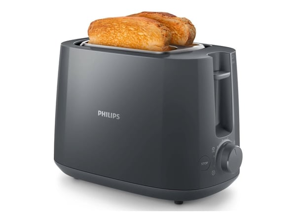 Philips Daily Collection HD2581/10, 2 viipale(i)ta, Harmaa, Muovi, Painikkeet, Rotaatio, 900 W, 220-240 V