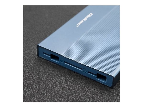 Qoltec aluminiumshus | SSD HDD 2,5" stasjonsplass | SATA | USB 3.0 | Superhastighet 5 Gb/s | 2TB | Blå