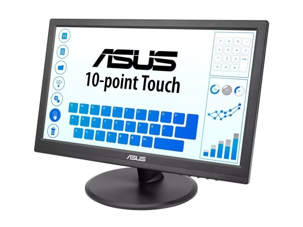 ASUS VT169HE - LED-skjerm - 16" - berøringsskjerm - 1920 x 1080 Full HD (1080p) @ 60 Hz - IPS - 220 cd/m² - 1000:1 - 5 ms - HDMI, VGA