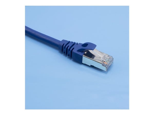 Qoltec - Koblingskabel - RJ-45 (hann) til RJ-45 (hann) - FTP - CAT 6 - uten hindringer - blå