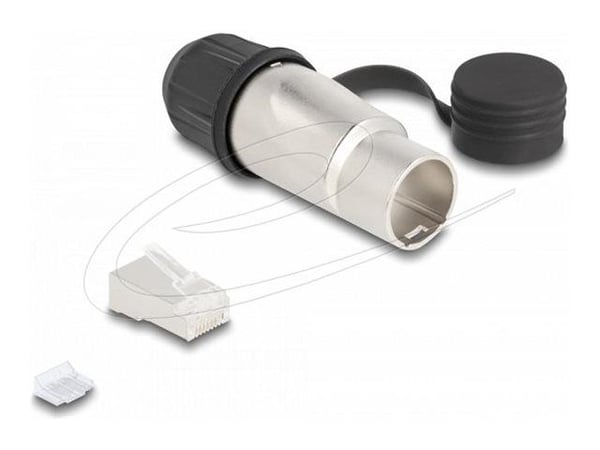 Delock - Modulært innføringshus - Cat 6a, for self-assembly, with robust cable plug housing and protective cap - 1 port