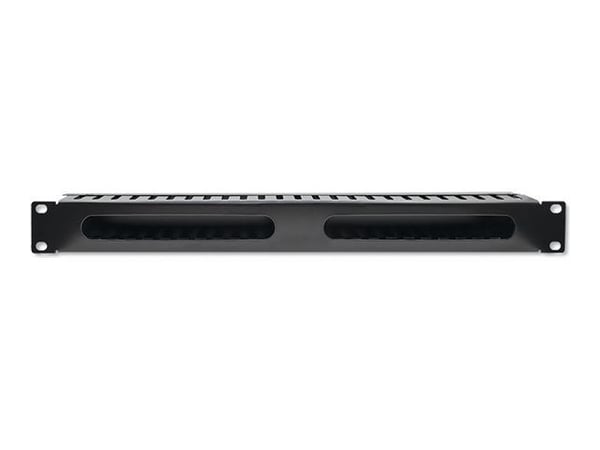 Qoltec - Rackkabelorganisator - solid steel, 24 ports - svart - 1U - 19"