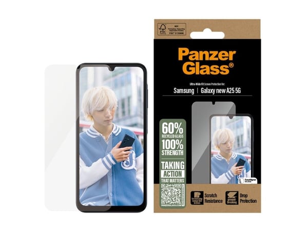 PanzerGlass - Skjermbeskyttelse for mobiltelefon - ultrabred passform - glass - for Samsung Galaxy A26