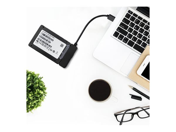 Qoltec - Grensesnittsadapter - 2.5" - SATA 3Gb/s - USB 3.0 - svart