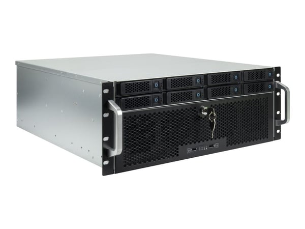 Inter-Tech IPC 4U-4708 - Förvaringsväska - utökad ATX - SATA - hot-swap - ingen strömförsörjning (ATX / PS/2) - USB