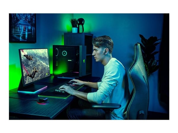 Razer Hammerhead Pro HyperSpeed - True wireless-hodetelefoner med mikrofon - i øret - Bluetooth / 2,4 GHz radiofrekvens - aktiv støydemping