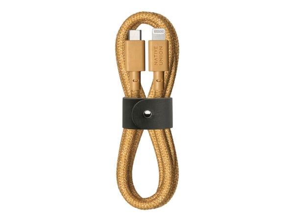 Native Union Belt Cable - Lightning-kabel - 24 pin USB-C hann til Lightning hann - 1.2 m - kraftpapir