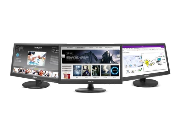 ASUS VT169HE - LED-skjerm - 16" - berøringsskjerm - 1920 x 1080 Full HD (1080p) @ 60 Hz - IPS - 220 cd/m² - 1000:1 - 5 ms - HDMI, VGA