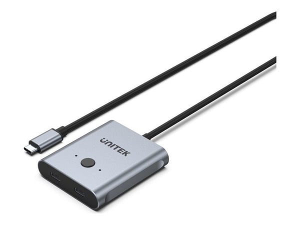 Unitek - Switch - bidirectional - 2 x USB-C - stasjonær