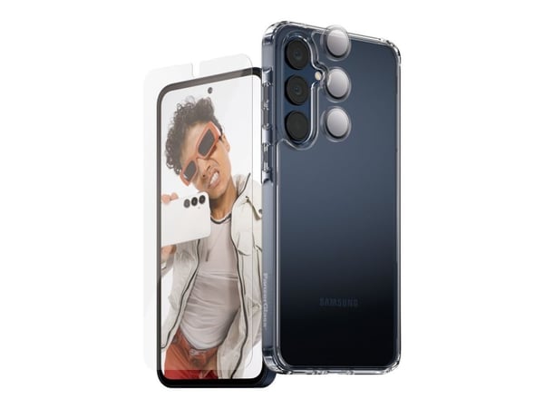 CARE by PanzerGlass - 3-i-1 beskyttelsespakke - beskyttelsesboks for mobiltelefon - robust - flaggskip - polyethlen-tereftalat (PET), herdet glass ...