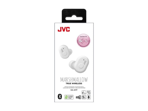 JVC HA-A11T - Marshmallow - True wireless-hodetelefoner med mikrofon - i øret - Bluetooth - hvit